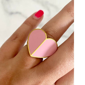 KATE SPADE NEW YORK Heritage Spade Heart Ring Size 7